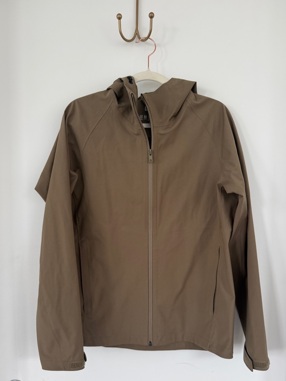 Uniqlo Unisex / Men's Hooded Jacket - Taupe Brown/Green
